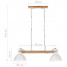 Industrialna lampa wisząca, 25 W, biała, 109 cm, E27