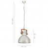 Industrialna lampa wisząca, 25 W, srebrna, okrągła, 40 cm, E27