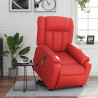 Rozkładany fotel pionizujący z masażem, elektryczny, czerwony