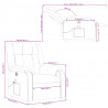 Rozkładany fotel masujący, elektryczny, ciemnoszary, tkanina