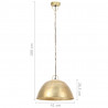 Industrialna lampa wisząca, 25 W, mosiężna, okrągła, 41 cm, E27