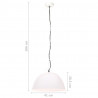 Industrialna lampa wisząca, 25 W, biała, okrągła, 41 cm, E27