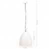 Industrialna lampa wisząca, 25 W, biała, okrągła, 42 cm, E27