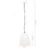 Industrialna lampa wisząca, 25 W, biała, okrągła, 32 cm, E27