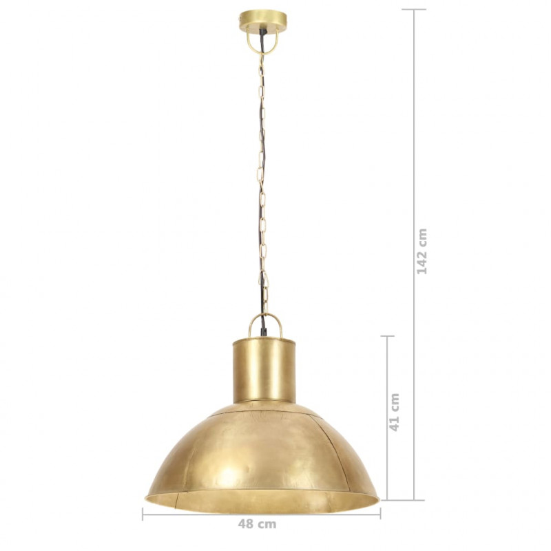 Lampa wisząca, 25 W, kolor mosiądzu, okrągła, 48 cm, E27