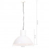 Lampa wisząca, 25 W, biała, okrągła, 48 cm, E27