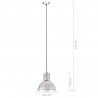 Lampa wisząca, 25 W, kolor srebra, okrągła, 28,5 cm, E27