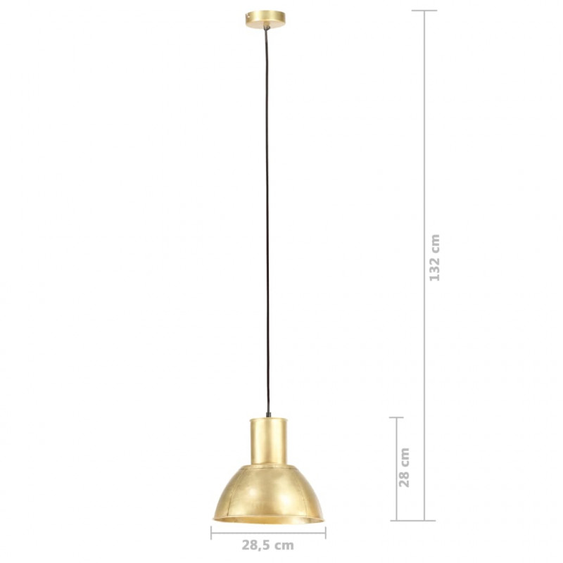 Lampa wisząca, 25 W, kolor mosiądzu, okrągła, 28,5 cm, E27