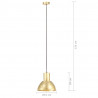 Lampa wisząca, 25 W, kolor mosiądzu, okrągła, 28,5 cm, E27