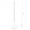 Lampa wisząca, 25 W, biała, okrągła, 28,5 cm, E27