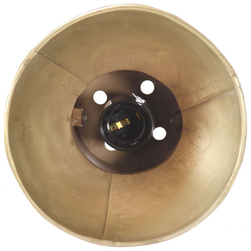 Lampa ścienna w industrialnym stylu, mosiężna, okrągła, E27