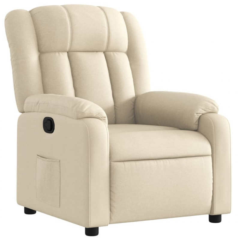 Fotel rozkładany w kolorze kremowym