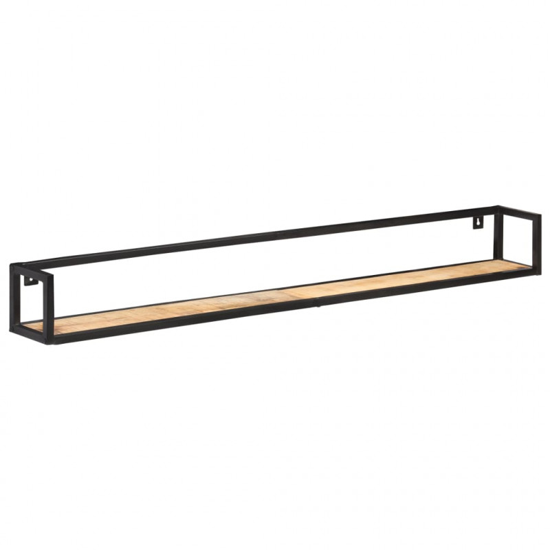Półki ścienne, 2 szt., 160 cm, surowe drewno mango