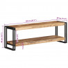 Szafka pod TV, 120x30x40 cm, surowe drewno mango
