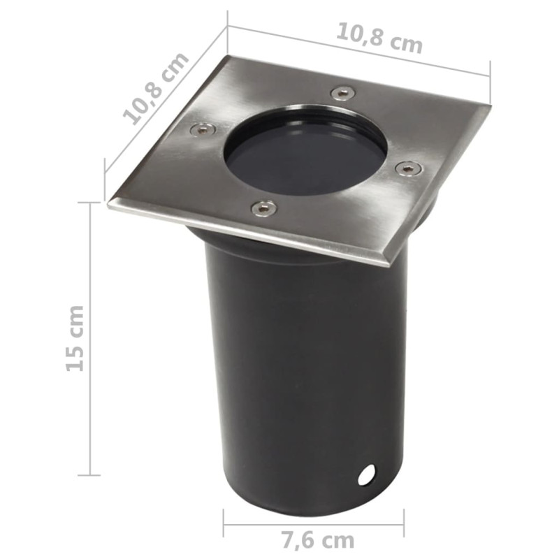 Lampy najazdowe, 12 szt., kwadratowe