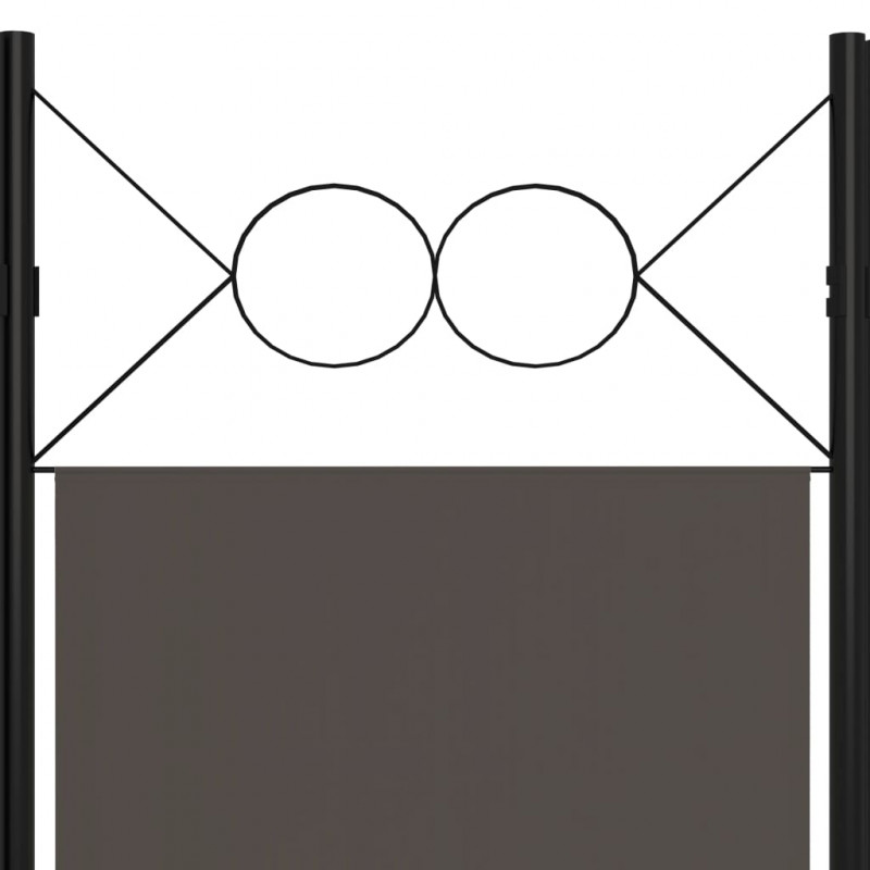 Parawan 3-panelowy, antracytowy, 120 x 180 cm