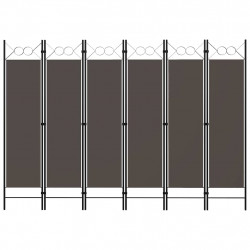 Parawan 6-panelowy, antracytowy, 240 x 180 cm