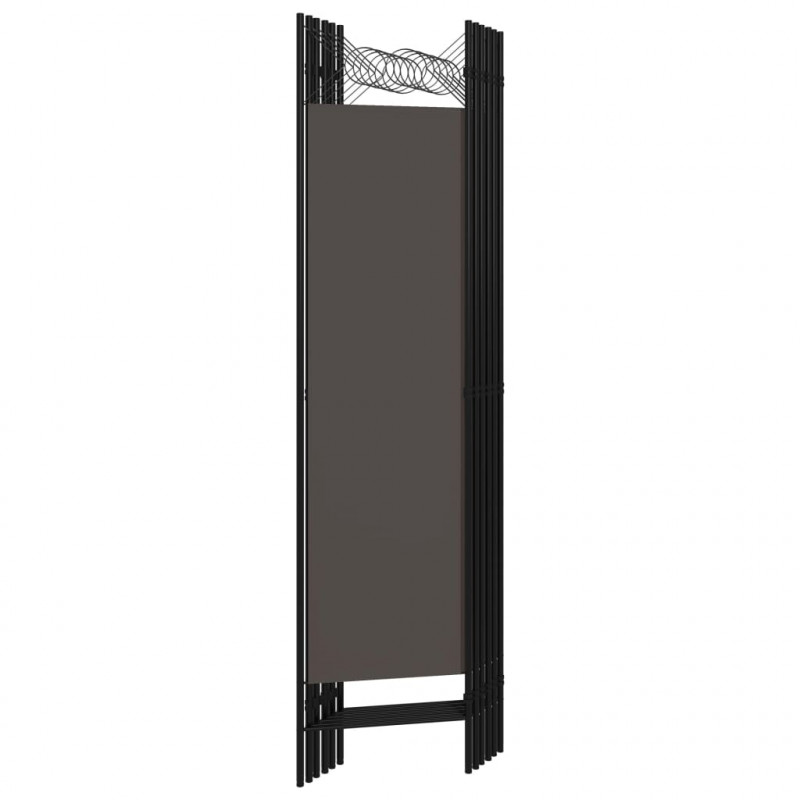 Parawan 6-panelowy, antracytowy, 240 x 180 cm