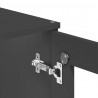Kredens VIKEN, antracytowy, 80x40x190 cm, lite drewno sosnowe