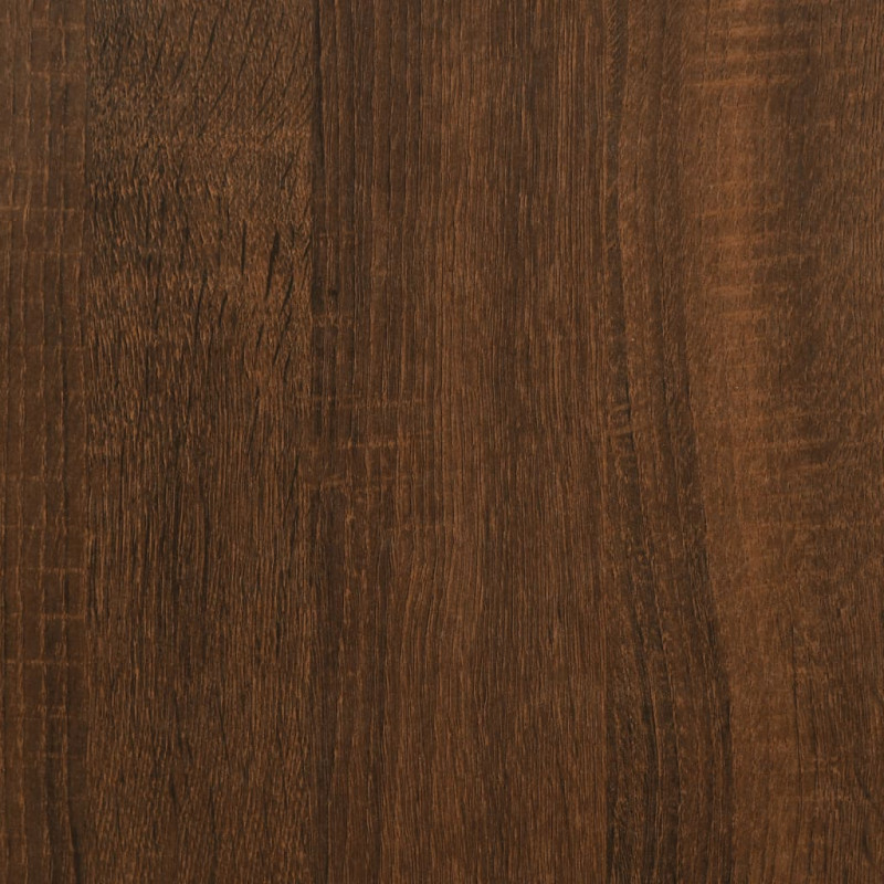Rama łóżka z wezgłowiem i LED, brązowy dąb, 180x200 cm