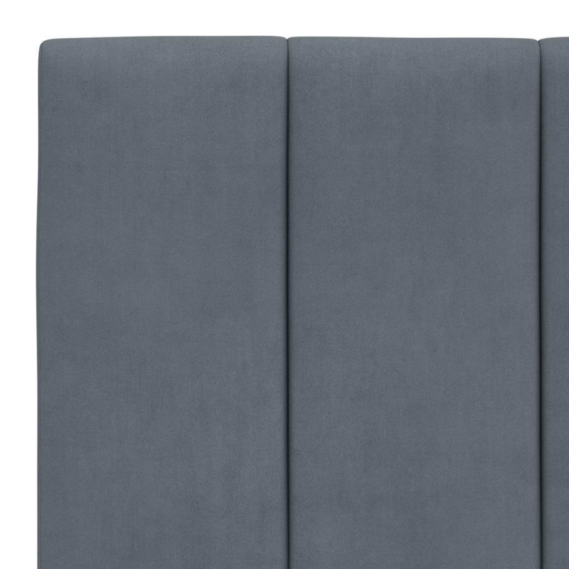 Rama łóżka bez materaca, Hanko, ciemnoszara, 100x203 cm, aksamit