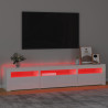 Szafka pod TV z oświetleniem LED, biała z połyskiem195x35x40 cm