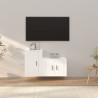 Zestaw 2 szafek TV, biały, materiał drewnopochodny