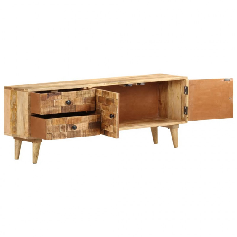 Szafka pod TV, 120 x 30 x 45 cm, lite drewno mango