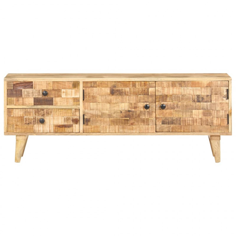 Szafka pod TV, 120 x 30 x 45 cm, lite drewno mango