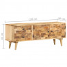 Szafka pod TV, 120 x 30 x 45 cm, lite drewno mango