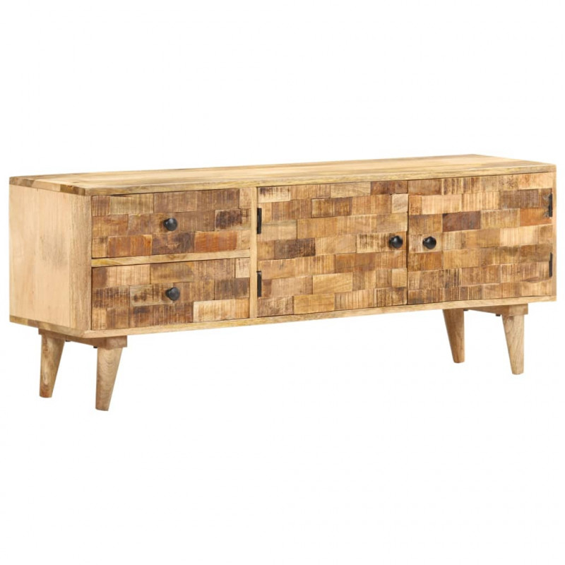 Szafka pod TV, 120 x 30 x 45 cm, lite drewno mango
