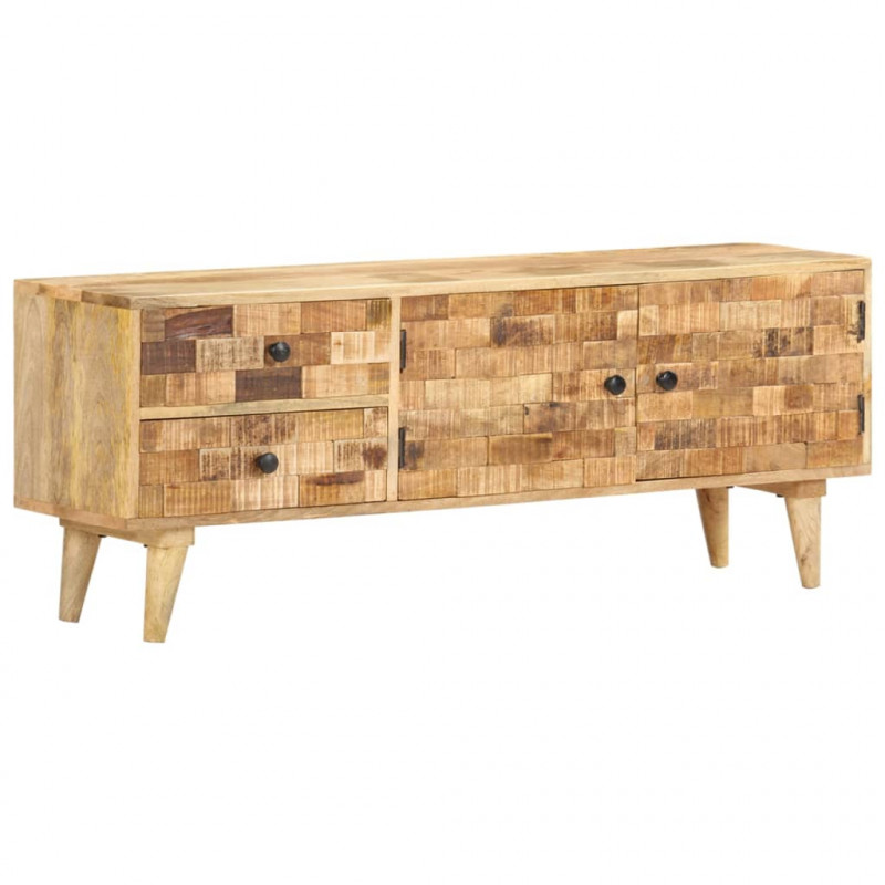 Szafka pod TV, 120 x 30 x 45 cm, lite drewno mango