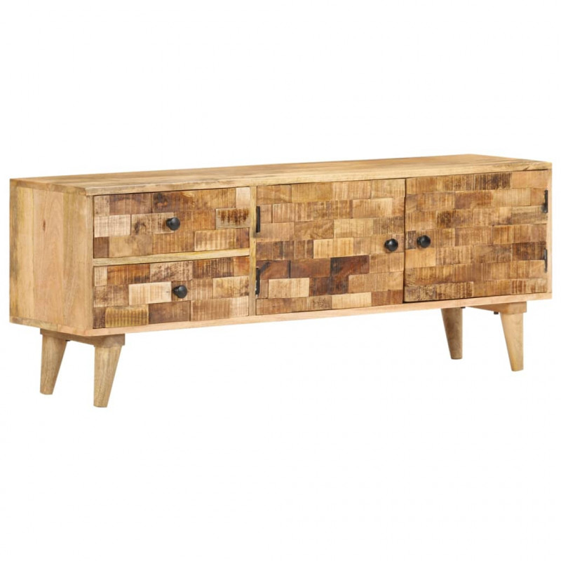 Szafka pod TV, 120 x 30 x 45 cm, lite drewno mango