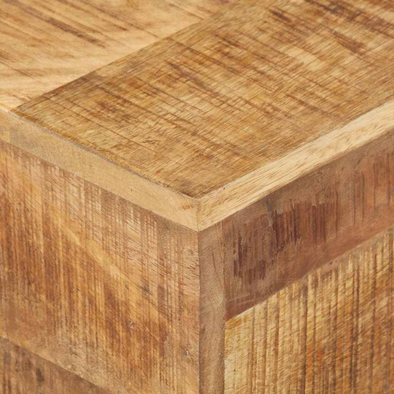 Stolik boczny, 30x30x33 cm, surowe drewno mango