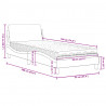 Łóżko z materacem, brązowe, 90x190 cm, obite tkaniną