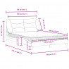 Łóżko z materacem, kremowe, 140x200 cm, obite tkaniną