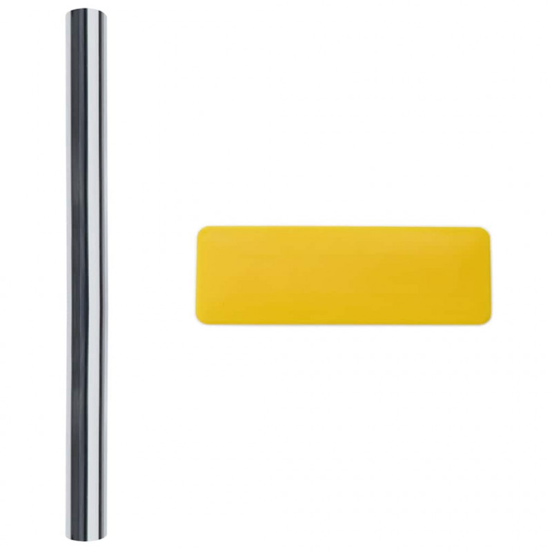 Folie okienne, odblaskowe, 3 szt., srebrne, PVC