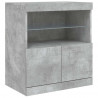 Szafka z oświetleniem LED, szarość betonu, 181,5x37x67 cm