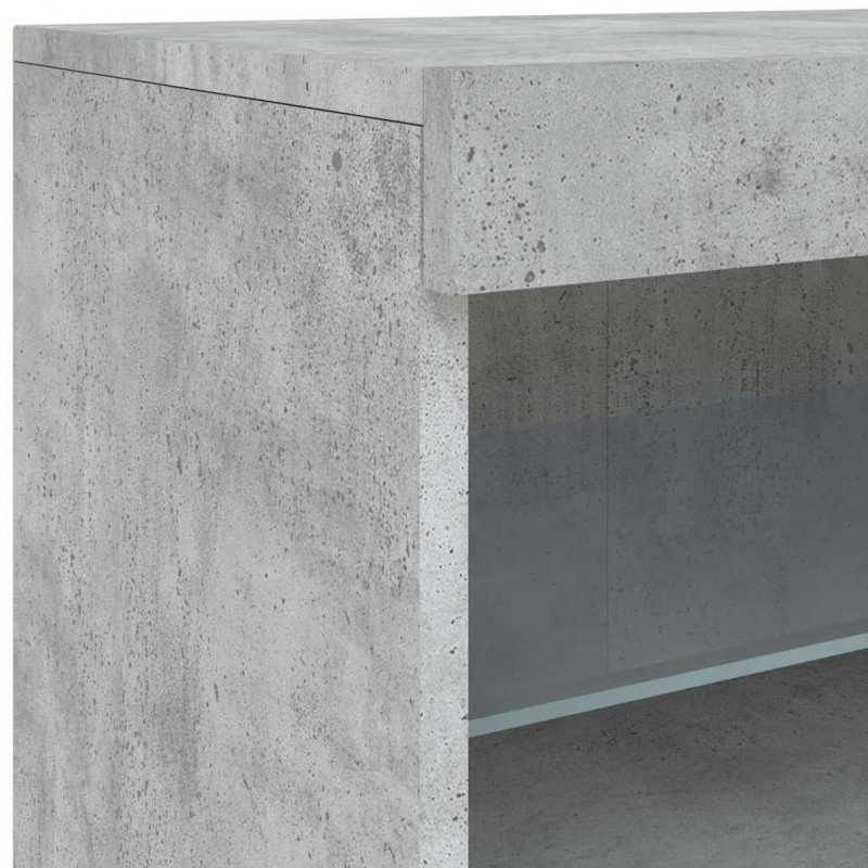 Szafka z oświetleniem LED, szarość betonu, 181,5x37x67 cm