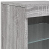 Szafka z oświetleniem LED, szary dąb sonoma, 164x37x67 cm