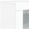 Szafka z oświetleniem LED, biała, 123x37x67 cm