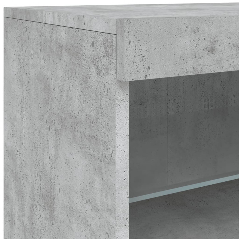 Szafka z oświetleniem LED, szarość betonu, 123x37x67 cm