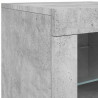 Szafka z oświetleniem LED, szarość betonu, 142,5x37x67 cm