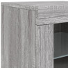 Szafka z oświetleniem LED, szary dąb sonoma, 142,5x37x67 cm
