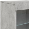 Szafka z oświetleniem LED, szarość betonu, 123x37x67 cm