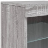 Szafka z oświetleniem LED, szary dąb sonoma, 123x37x67 cm