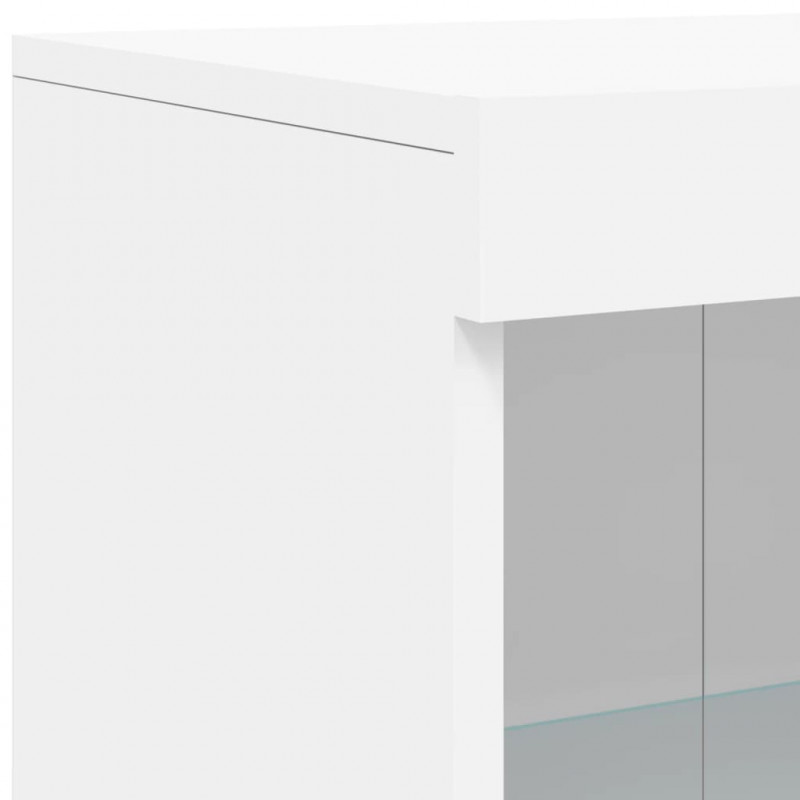 Szafka z oświetleniem LED, biała, 162x37x100 cm