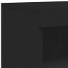 Szafka z oświetleniem LED, czarna, 162x37x100 cm