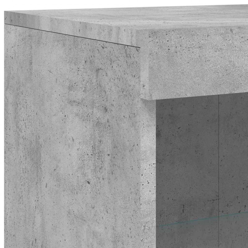 Szafka z oświetleniem LED, szarość betonu, 162x37x100 cm