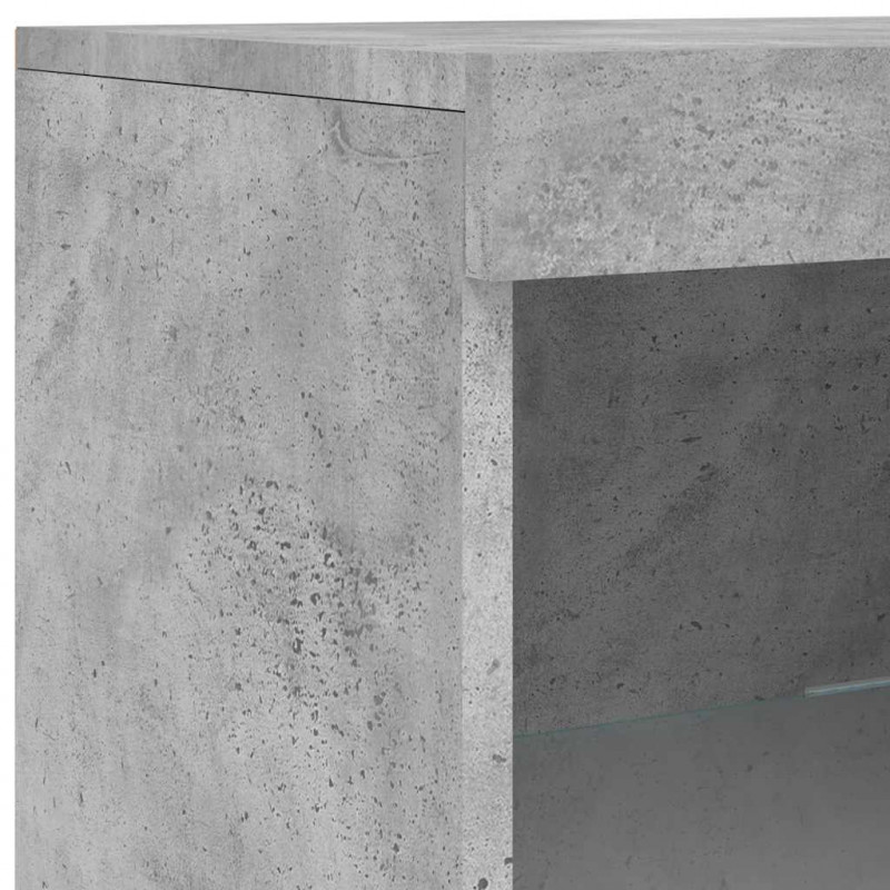 Szafka z oświetleniem LED, szarość betonu, 162x37x100 cm